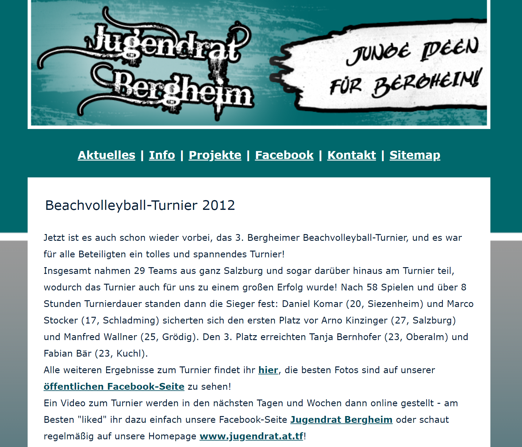 Screenshot von Jugendrat Bergheim